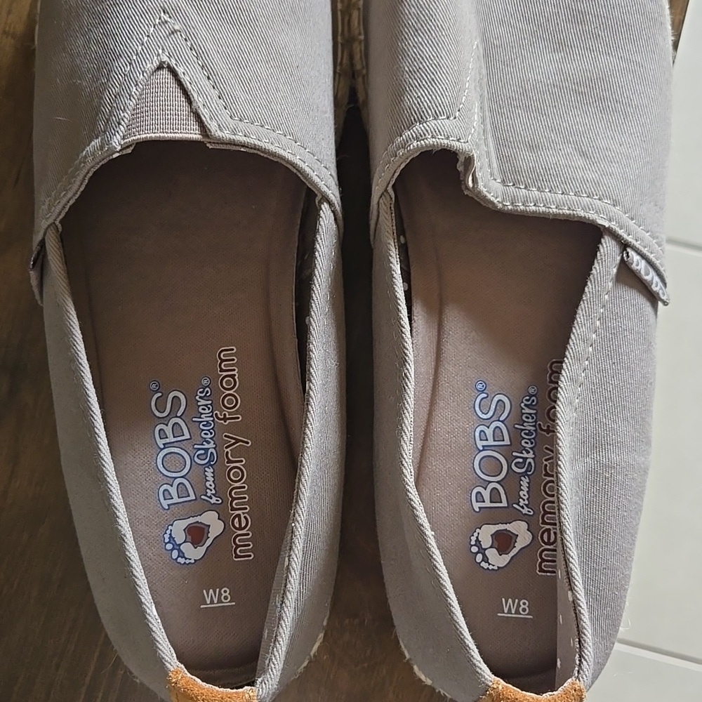 Bobs Breeze memory foam slip on Espadrille Woven Skecher 8 Spring Comfy Business - Picture 8 of 16